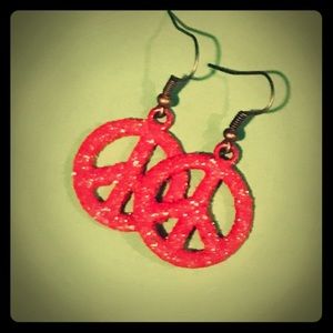 Glitzy Peace Rally Earrings